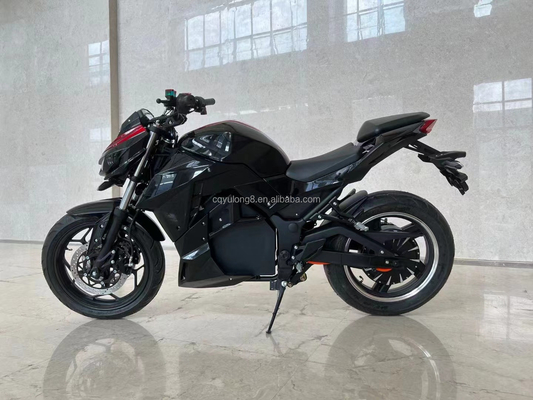 Sistema di freno a disco Alta velocità 10000w Batteria al litio Motocicletta elettrica da corsa personalizzata