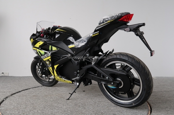 Motocicletta elettrica da 3000W con batteria al litio e freno a disco